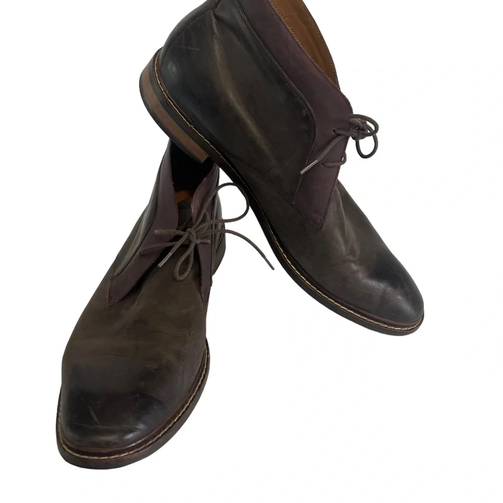 Cole Haan Men's Graydon Chukka Boots Woodbury Brown Leather size 12M